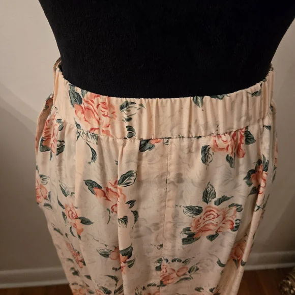 Susan Bristol Vintage Floral Pink 2 PC Top Skirt Set 80s 90s Sz 6/8 Cottagecore - Picture 7 of 11